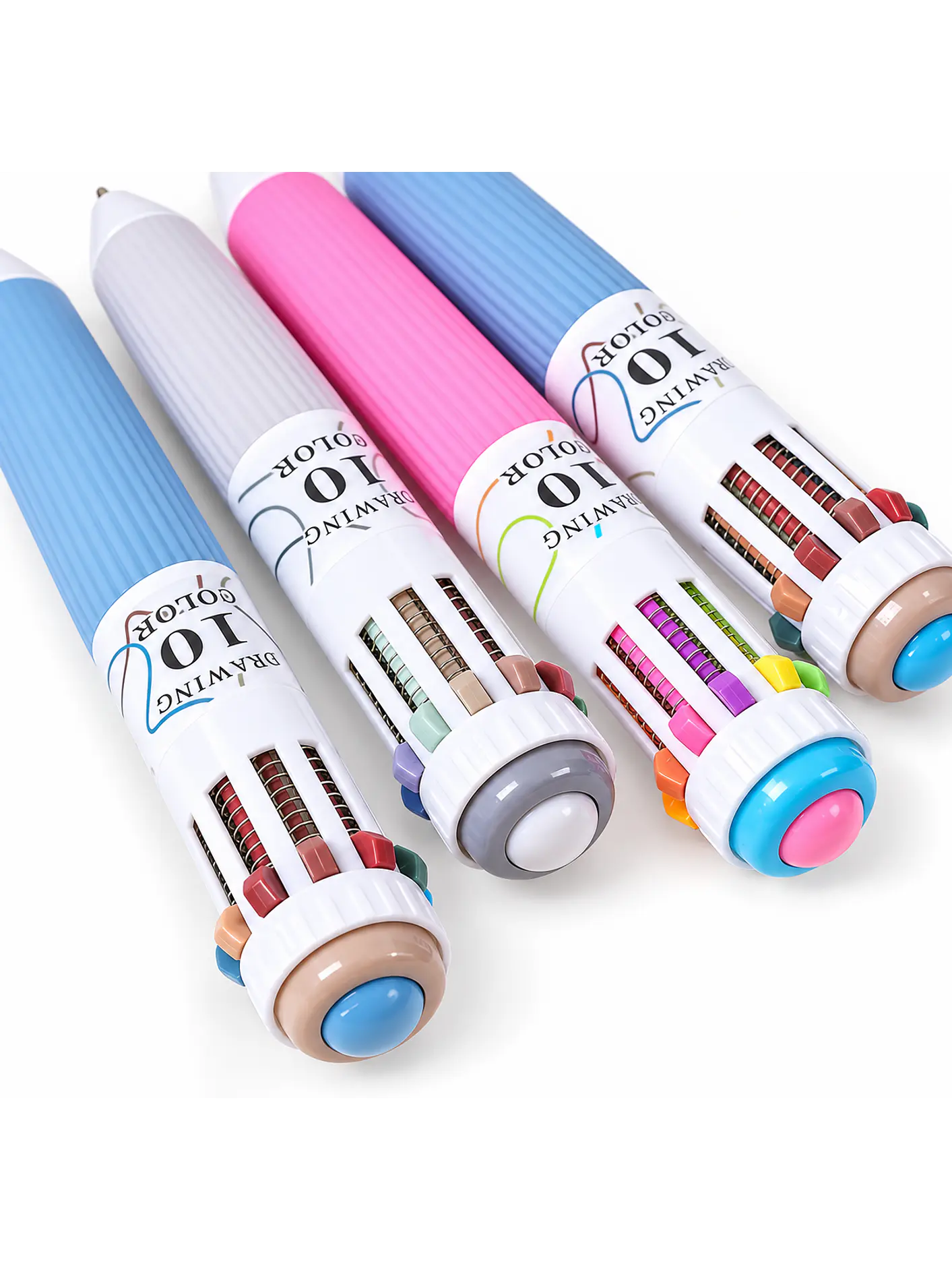 Bolígrafo retráctil 10 colores (Set 3 lápices)  3