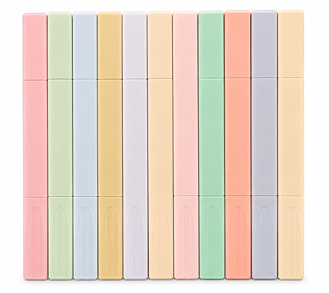 Set 12 Resaltadores tonos pastel 