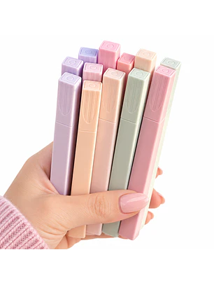 Set 12 Resaltadores tonos pastel 