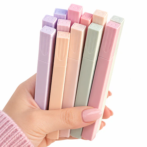 Set 12 Resaltadores tonos pastel 