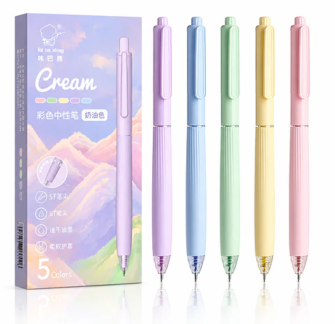 Cream 5 colores - Set Lápices gel