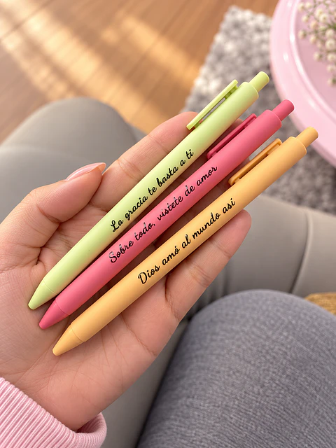 Pack 3 Lápices frases cristianas 
