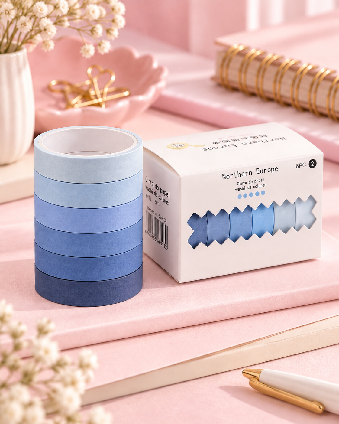 Cinta Washi Tape 6 unidades 5