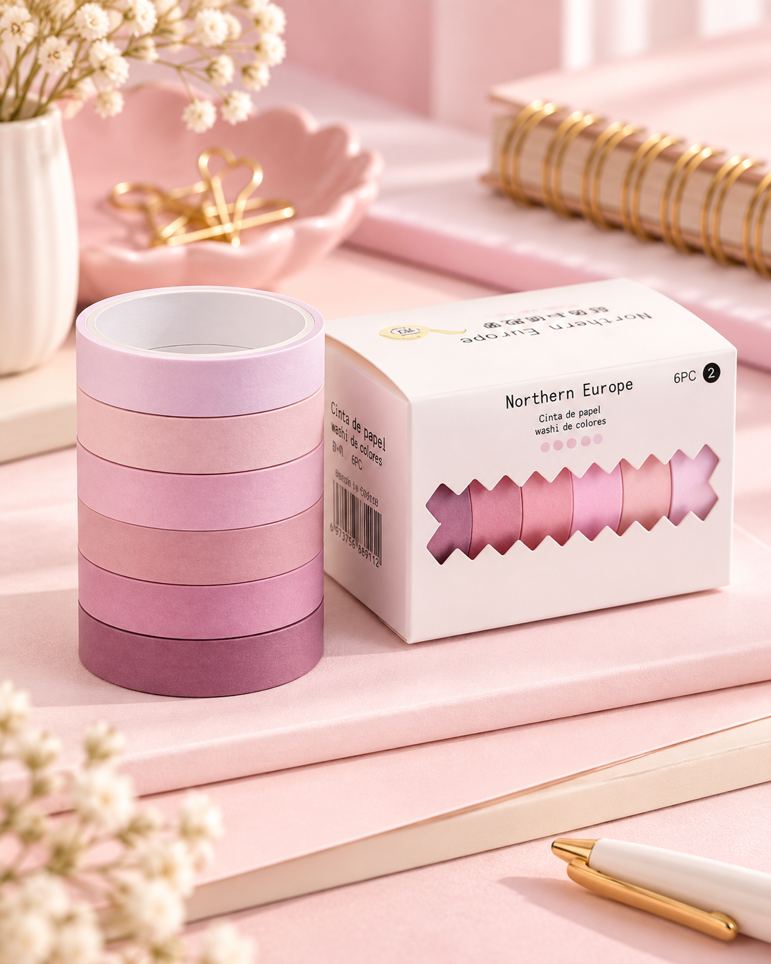 Cinta Washi Tape 6 unidades 4