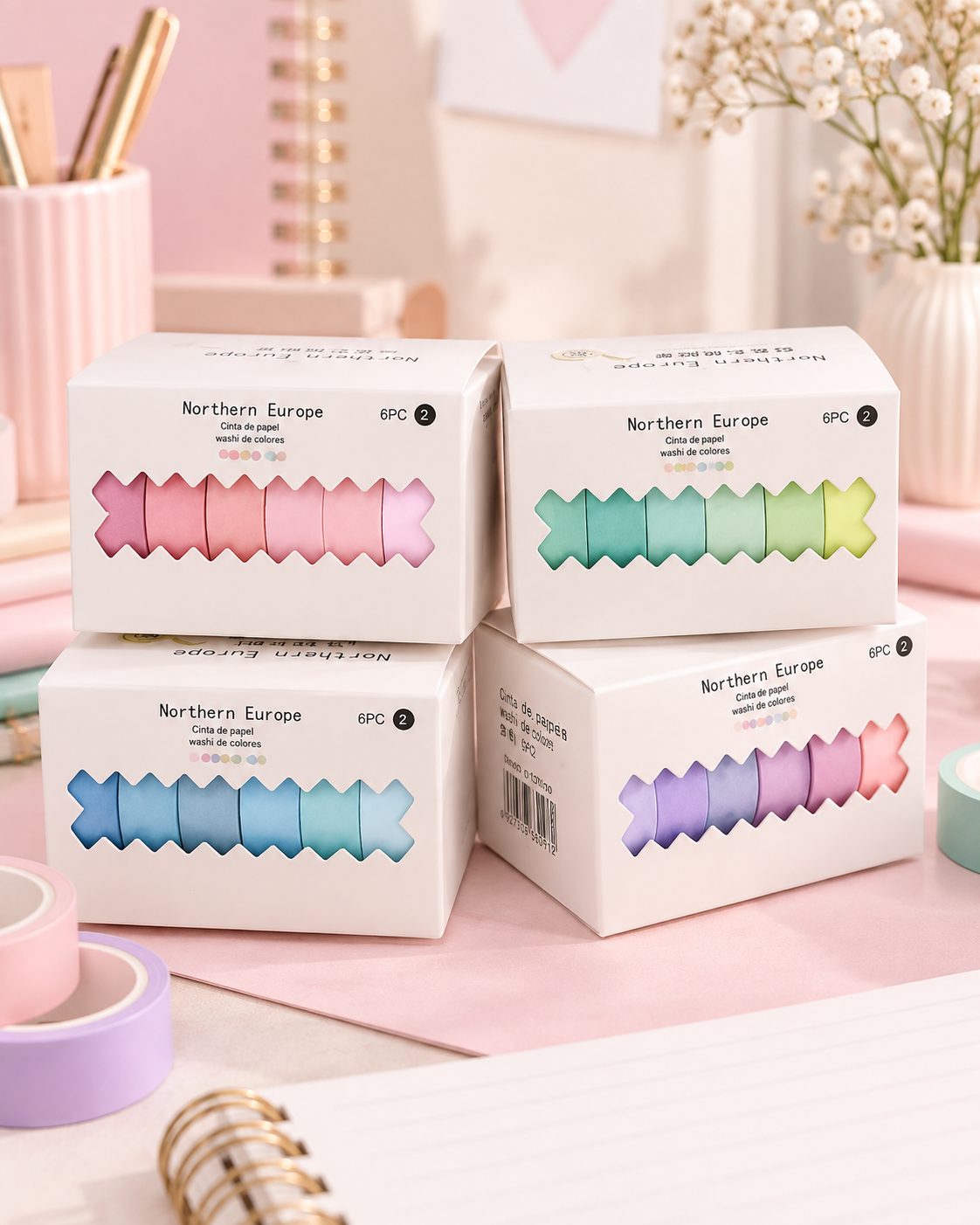 Cinta Washi Tape 6 unidades 1
