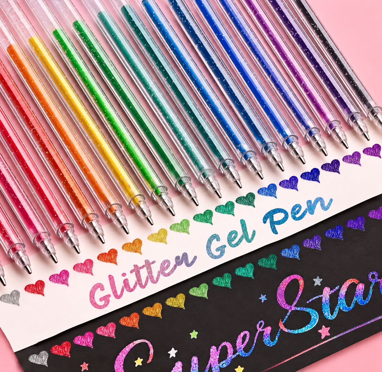 Lápices gel glitter  2