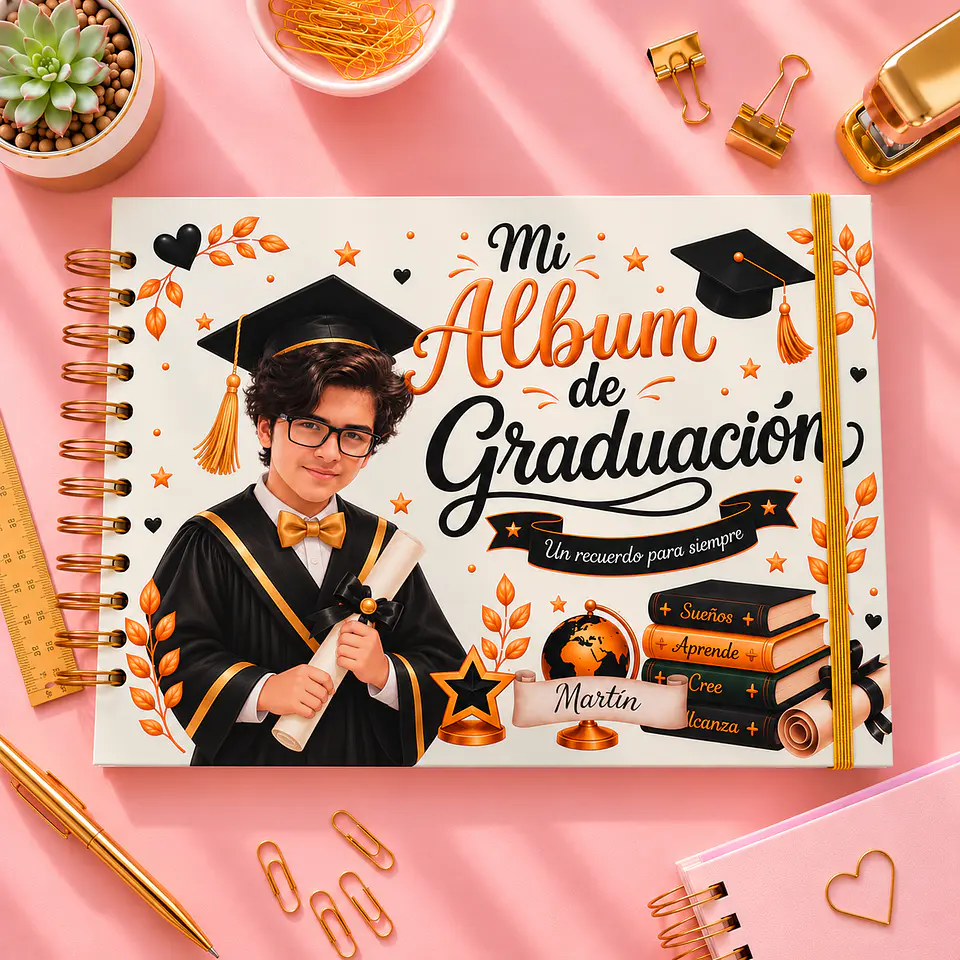 Libro de recuerdos Graduación Portada Personalizada 1