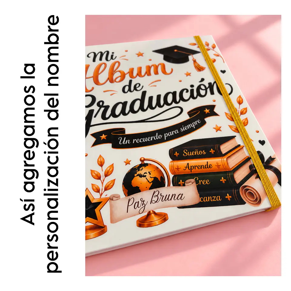 Libro de recuerdos Graduación Portada Personalizada 2