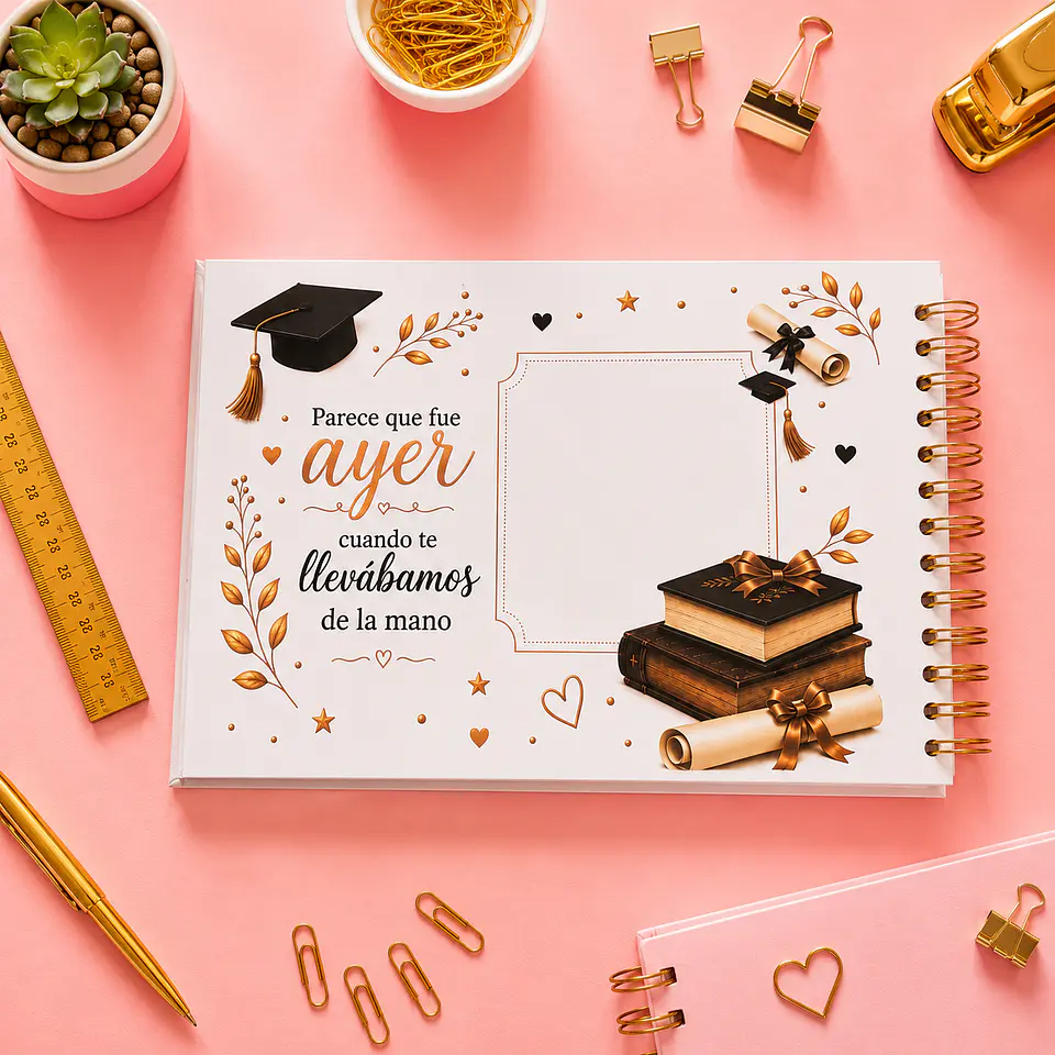 Libro de recuerdos Graduación Portada Personalizada 7