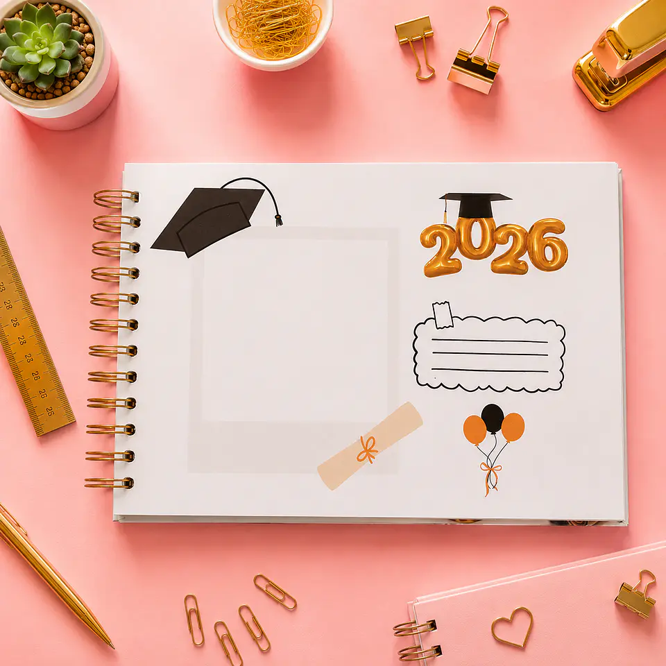 Libro de recuerdos Graduación Portada Personalizada 3