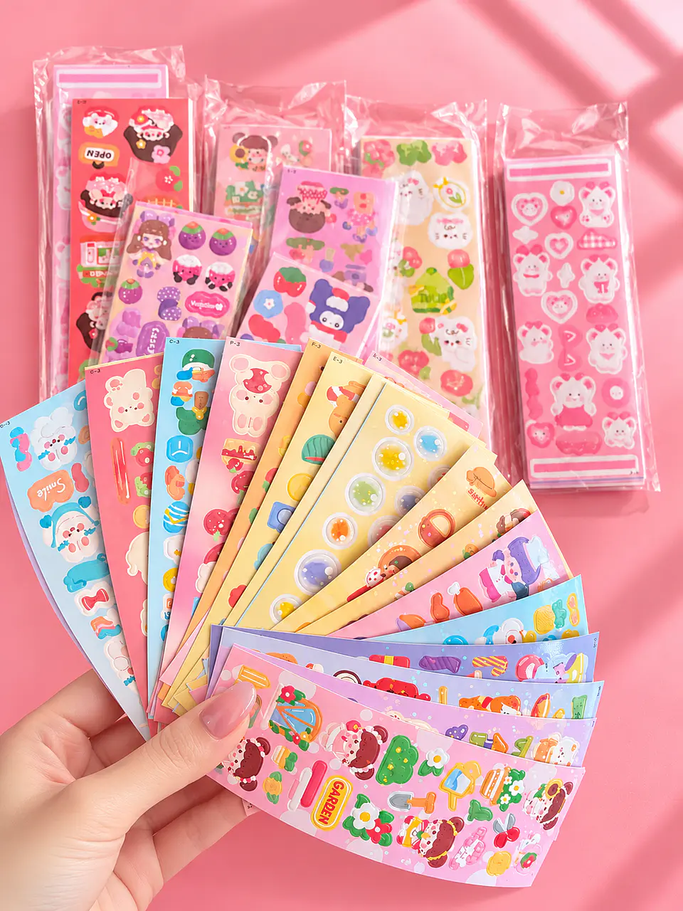 100 láminas de stickers kawaii  2