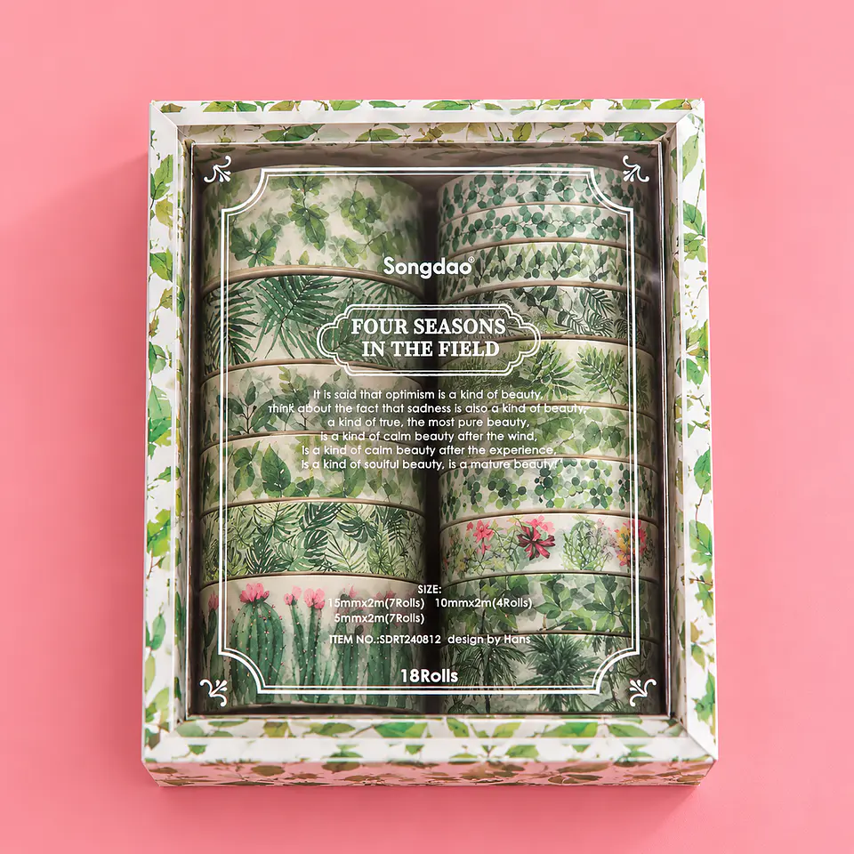 Washi tape 18 rollos summer season  1