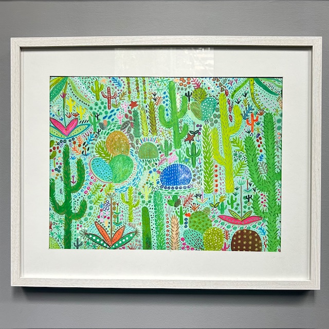 Cuadro motivo cactus y suculentas 4, 30 cm  x 40 cm