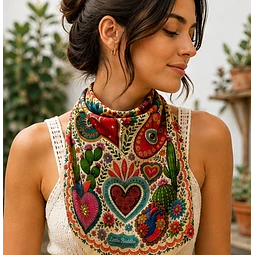 Pañuelo corazones y cactus