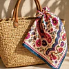 Pañuelo bohemio pájaros y flores