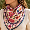 Pañuelo bohemio pájaros y flores