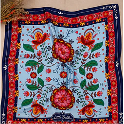 Pañuelo jardín celeste