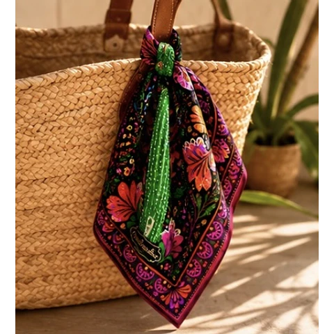 Pañuelo cactus y flores