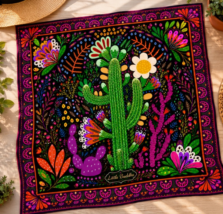 Pañuelo Flores Damasco