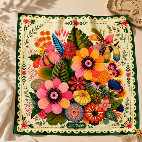 Pañuelo flores coloridas
