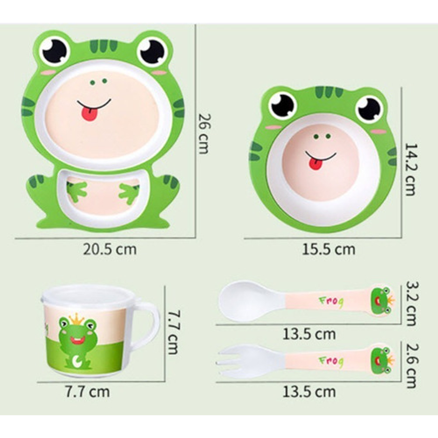 Set Vajilla Niños- Bambú 5 Piezas 10