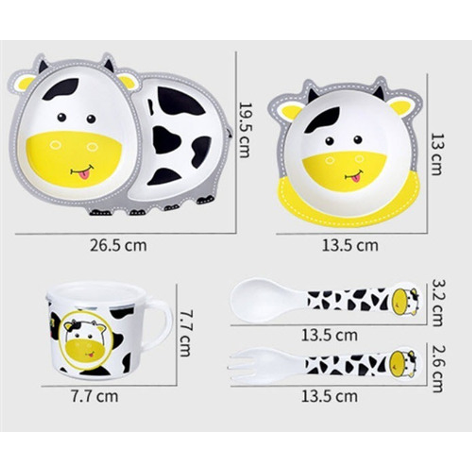 Set Vajilla Niños- Bambú 5 Piezas 12