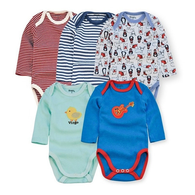 Pack 5 Bodys Manga Larga  1