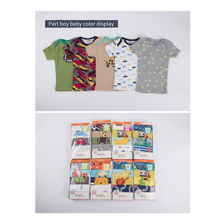 Pack 5 Poleras Manga Corta 4