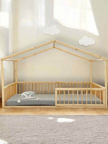 cama casinha montessori (branco) 150 x 70cm