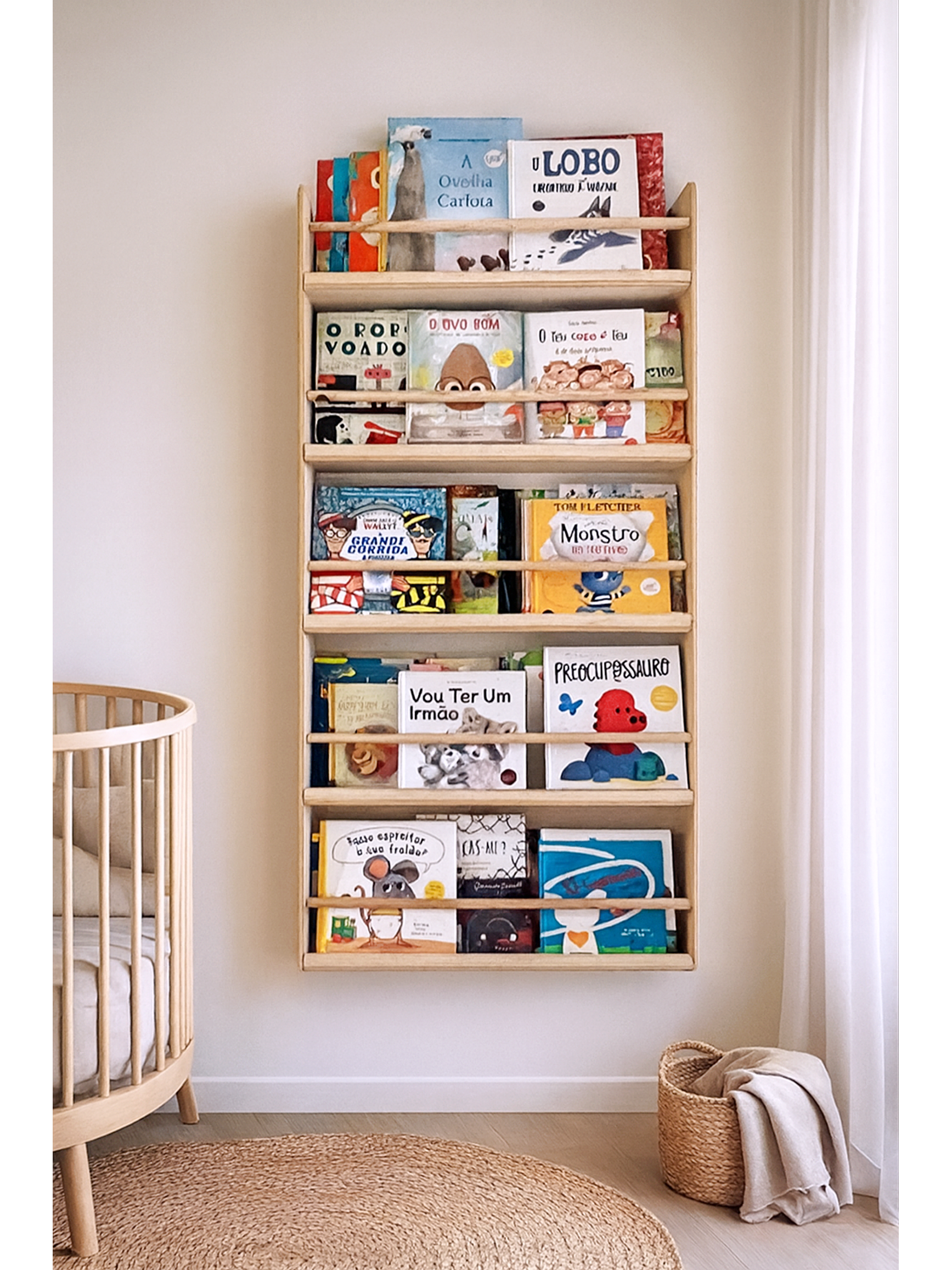Large wall-mounted bookshelf 1