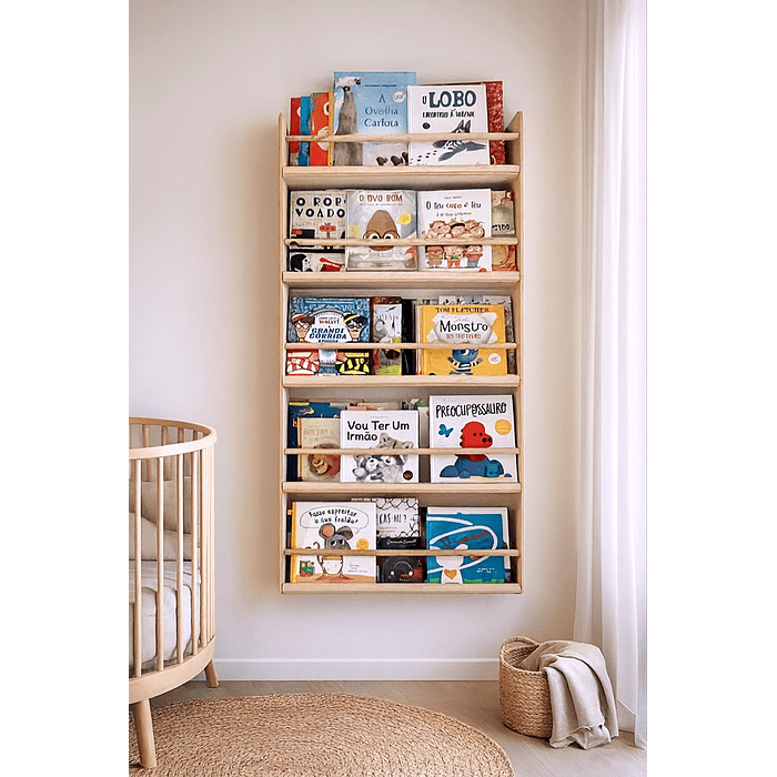 Estante de livros de parede grande 1