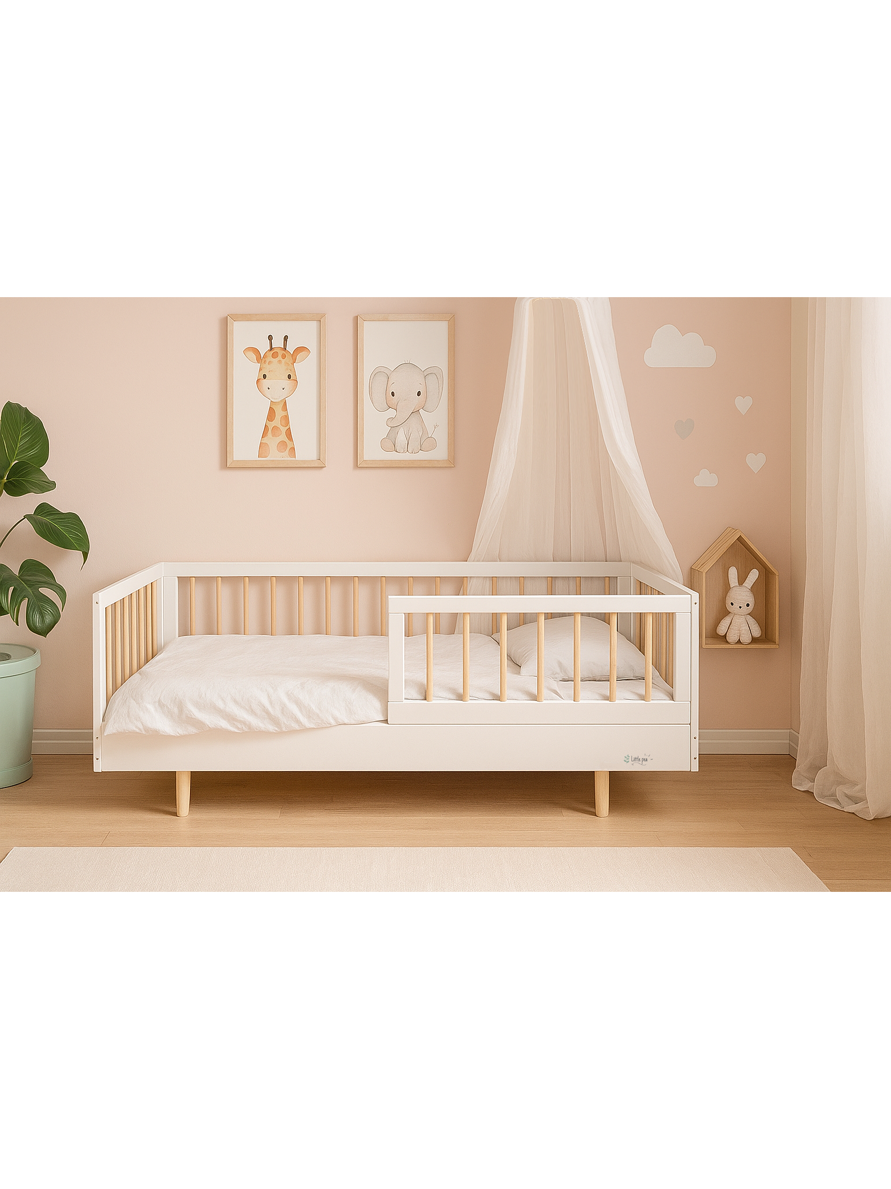 White convertible bed 1