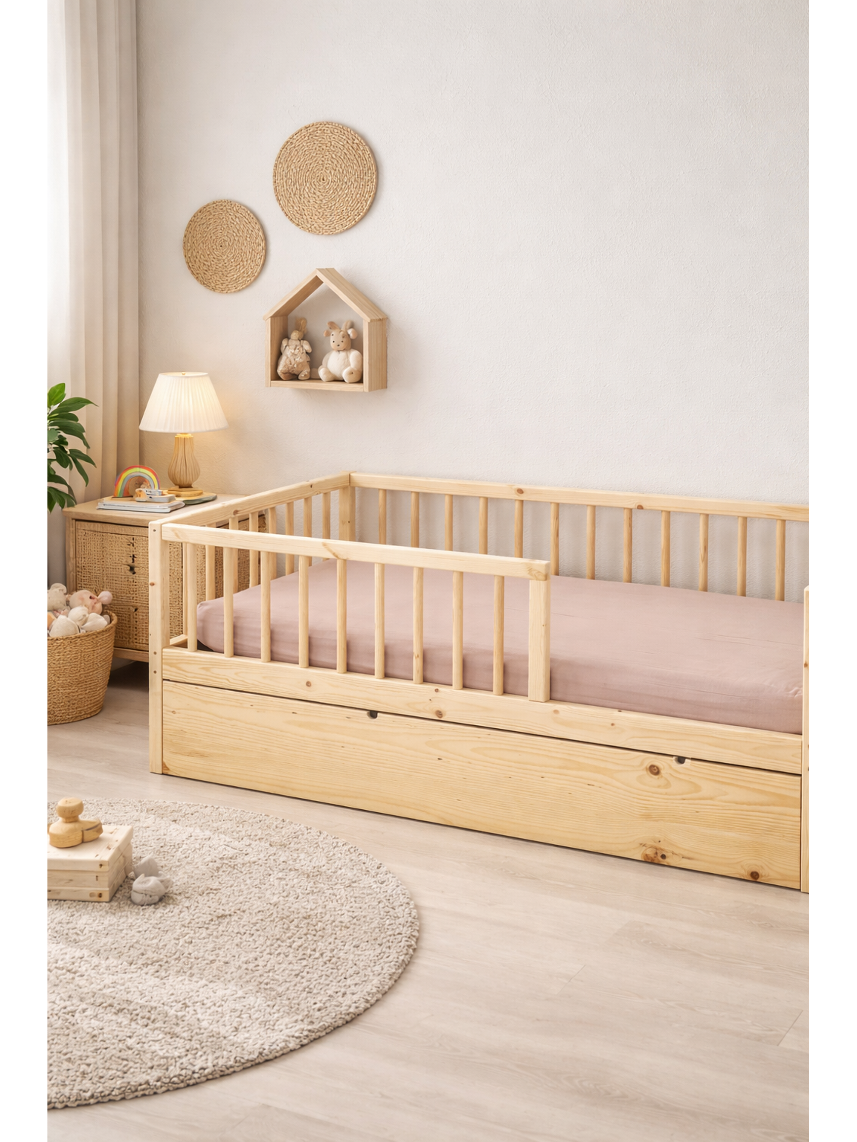 Cama montessori com gaveta 1