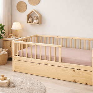 Cama montessori com gaveta