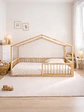 Cama casinha branco, cavilhas ao natural - vignette 1