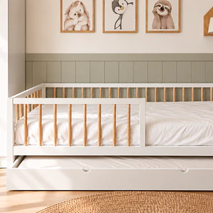 Cama montessori com gaveta Branco