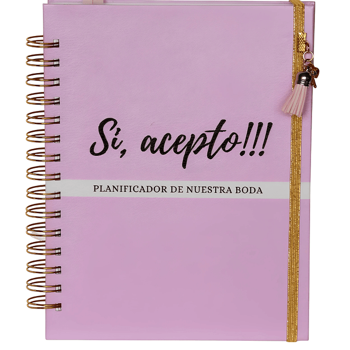Planificador De Bodas Rosa Con Dorado 1