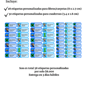 Etiquetas Escolares Pack 3