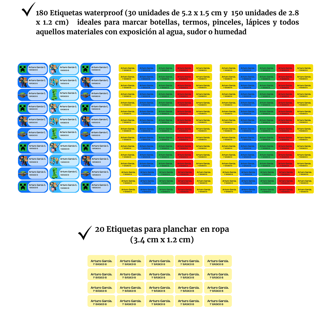 Etiquetas Escolares Pack 4 1