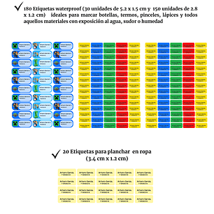 Etiquetas Escolares Pack 4