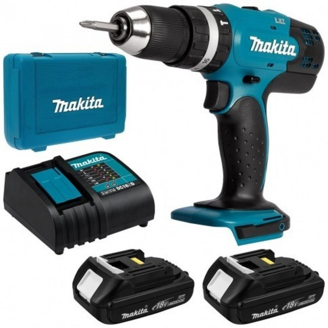 Taladro percutor inalámbrico 18V Makita DHP453SYE 2