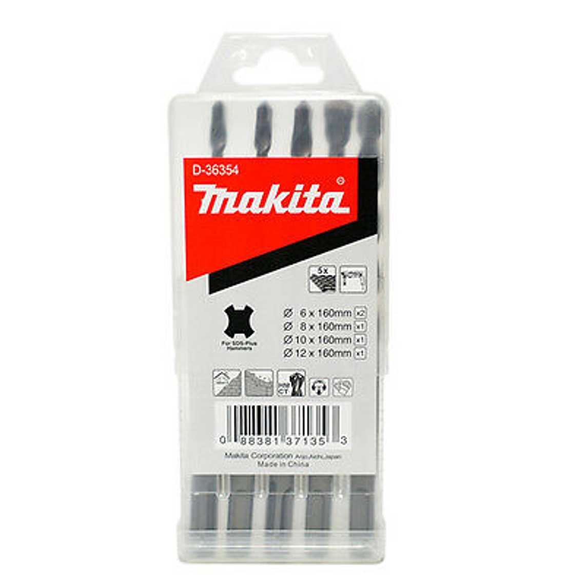 Surtido de brocas sds-plus Makita D-36354 1