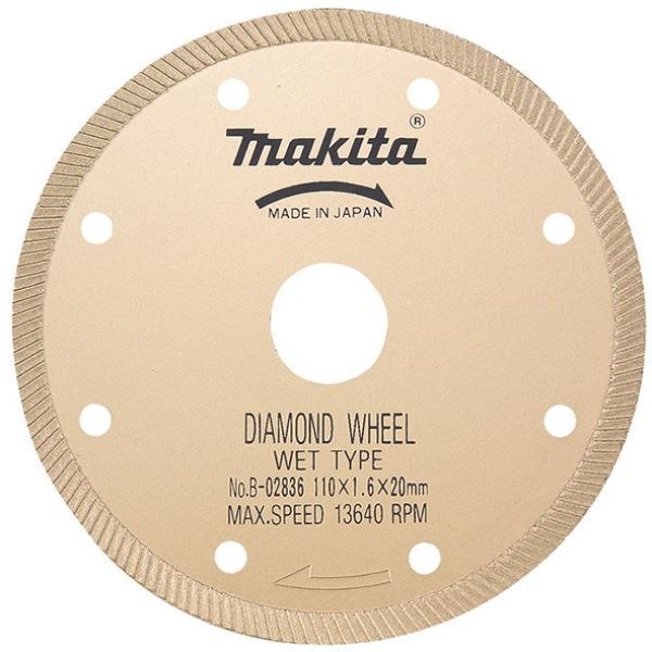 Disco Diamantado Turbo Segmentado 110 P/Humedo Makita