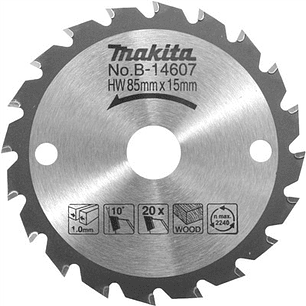 Disco Sierra T.C.T. 85x15x20t Madera Hs300 Makita