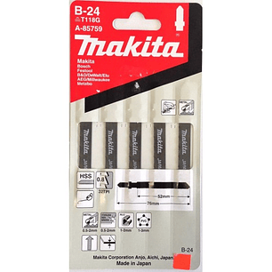 Hoja De Calar B-24 (32t x 50mm) Plástico, Aluminio, Acero Inoxidable, Acero Dulc Makita