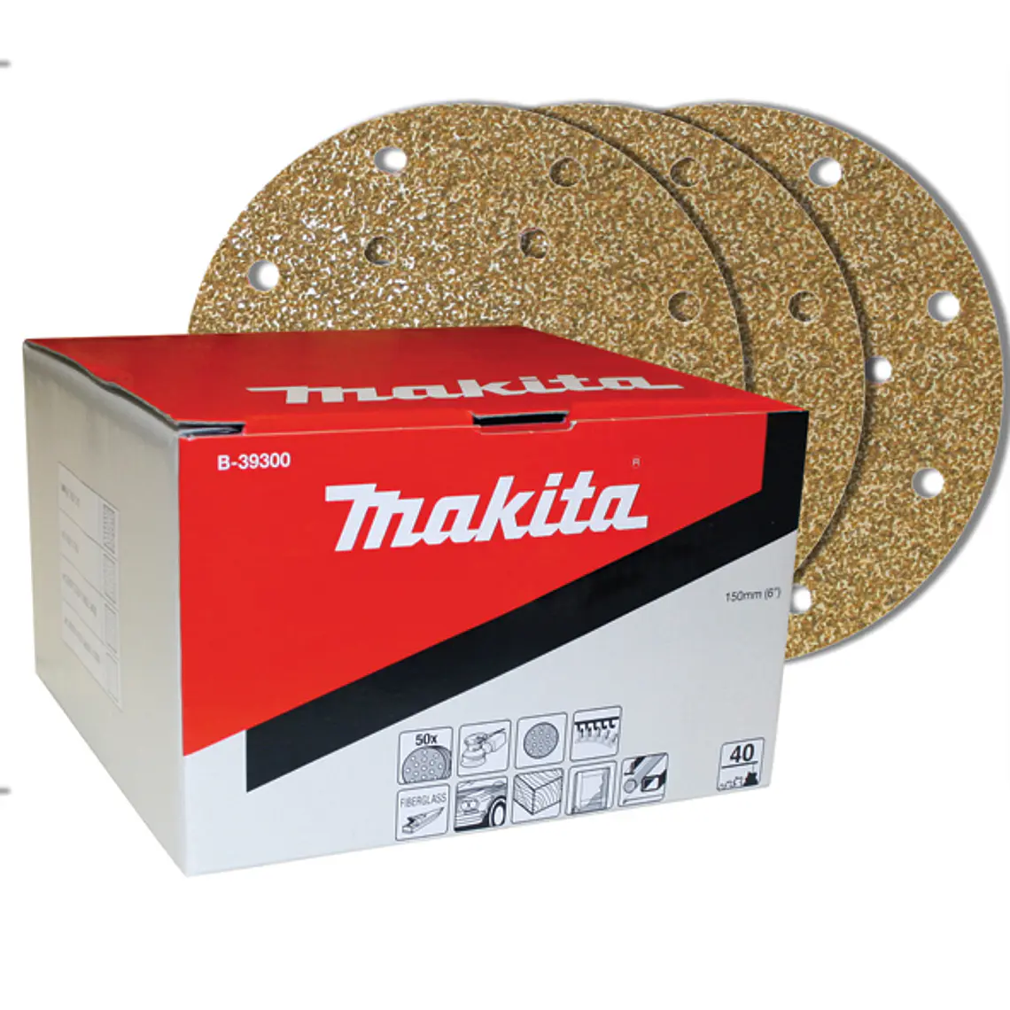 Disco Lija Multiproposito Makita Grano60 150mm Bo6030/6040 2
