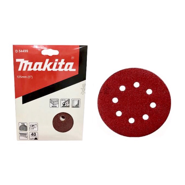 Disco Lija Abrasivo Makita 150mm #40 Velcro 10 Pzs Bo6030/6040