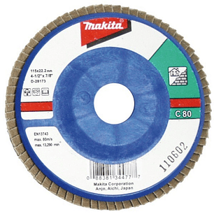 Disco Traslapado Makita 115 x 22 Grano 80 Carburo Silicio - Concreto