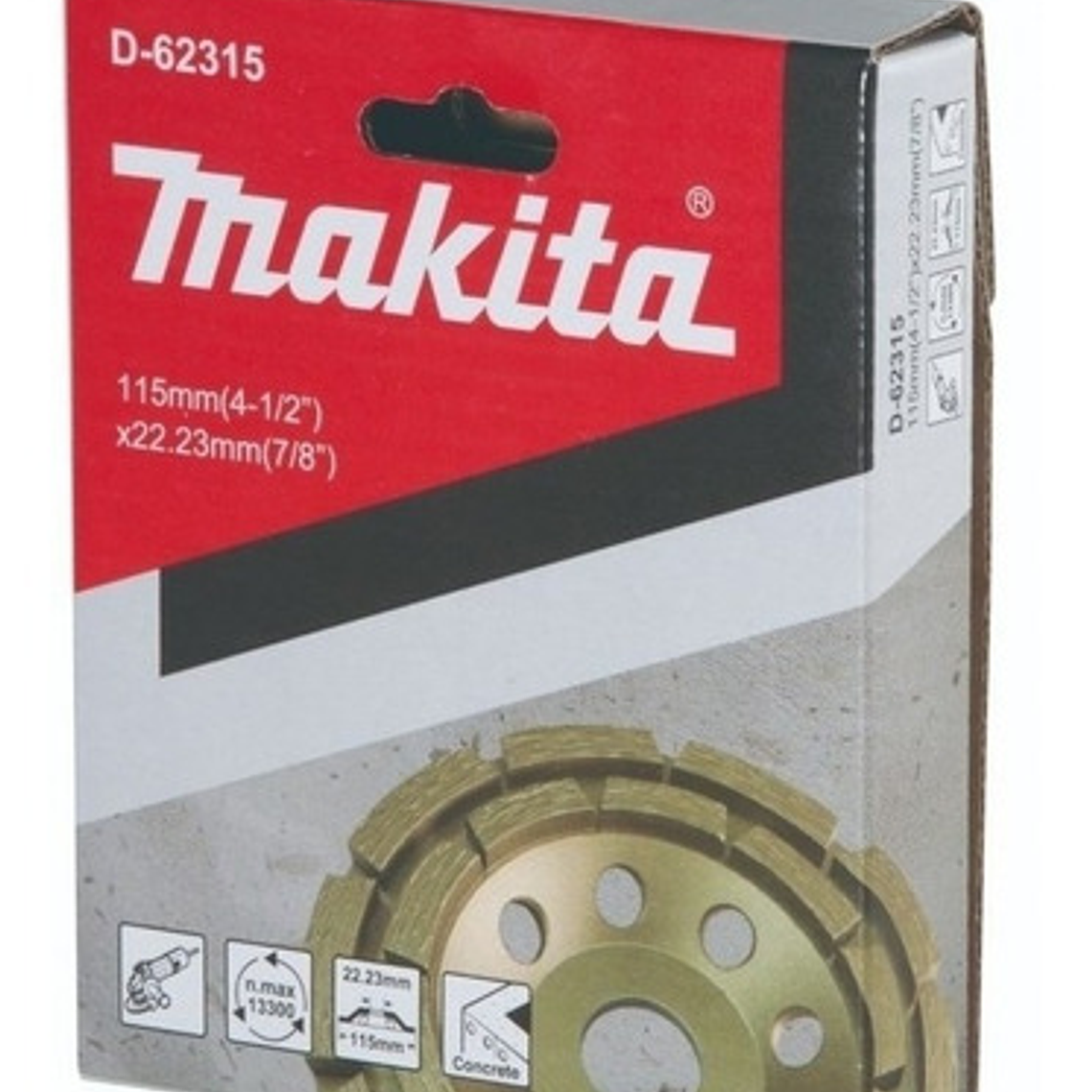 Copa Diamantada 115 x 22.23MM para Concreto Makita  2