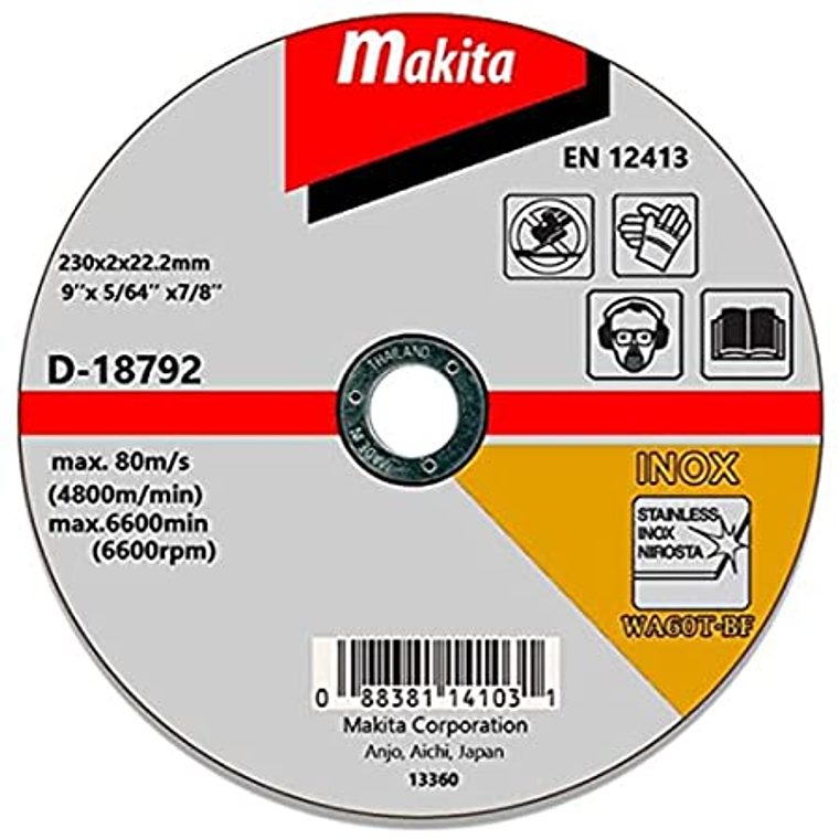 Disco Corte Acero Inoxidable 9